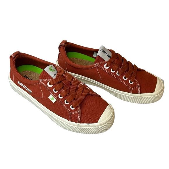 CARIUMA Pantone Rust/Off-White Canvas Women’s Size 7 - Picture 1 of 17